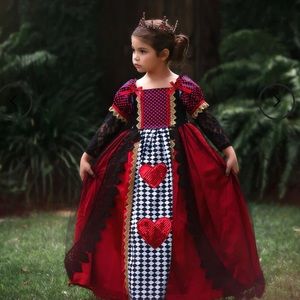 Trish Scully Queen of Hearts and White Rabbit Girls Boys Costume Bundle
